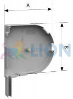 ALUTECH SF-R/137u: Крышка боковая роллетная SF-R/137u (цв. 202  - Коричневый). Боковая круглая. фото